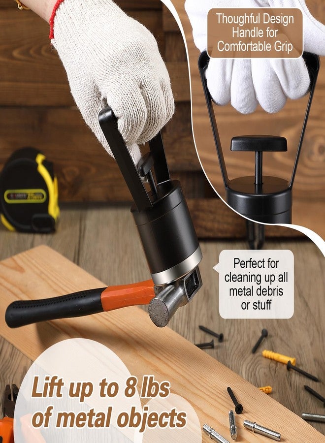 Dreyoo أداة التقاط مغناطيسية يدوية من دريو، عبوة من قطعتين، مزودة بآلية فك سريع، سعة 8 أرطال، لفصل الذهب عن التربة الغنية بالذهب، مثالية لتقشير المعادن. - Image 3